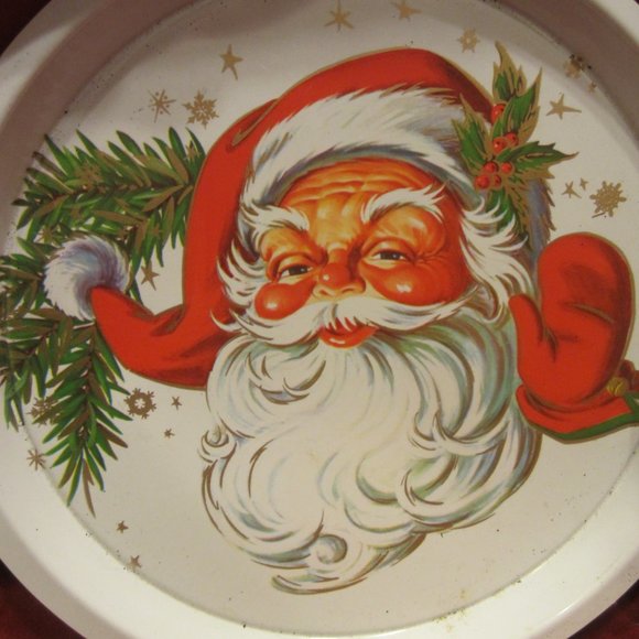 VTG HOLIDAY PLASTIC TRAYS, VERY DECORATIVE, 2 TRAYS - Picture 2 of 4